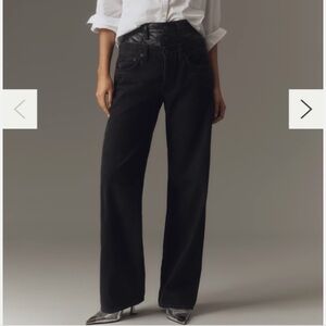 AGOLDE ELSON JEAN (WEIGHTLESS) HIGH RISE WIDE LEG IN DETOX RAVEN Size 29